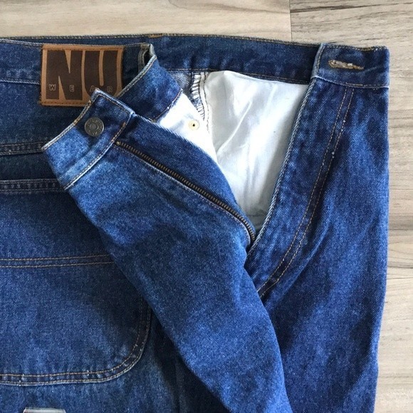 NU Wear Men’s Vintage Denim Jeans Dark Blue Size L - 32 x 33 - Picture 3 of 3